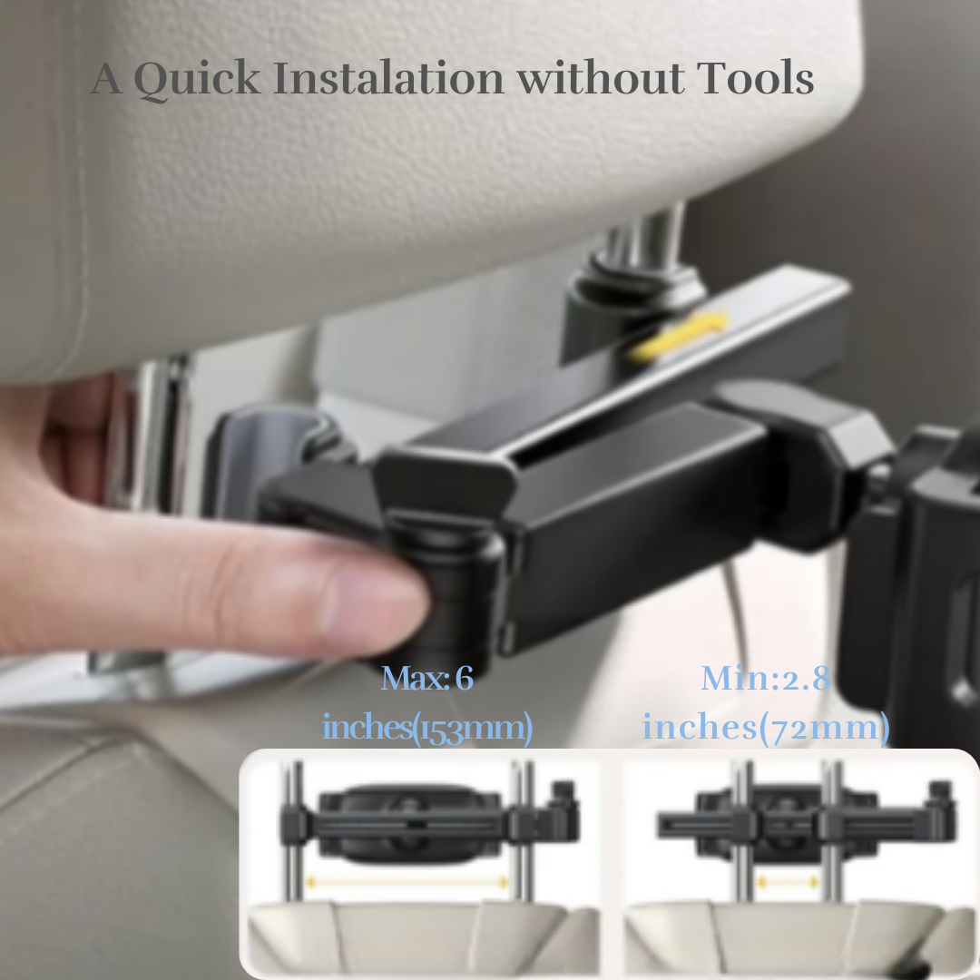 Car 360°Adjustable Tablet & Phone Holder Backseat