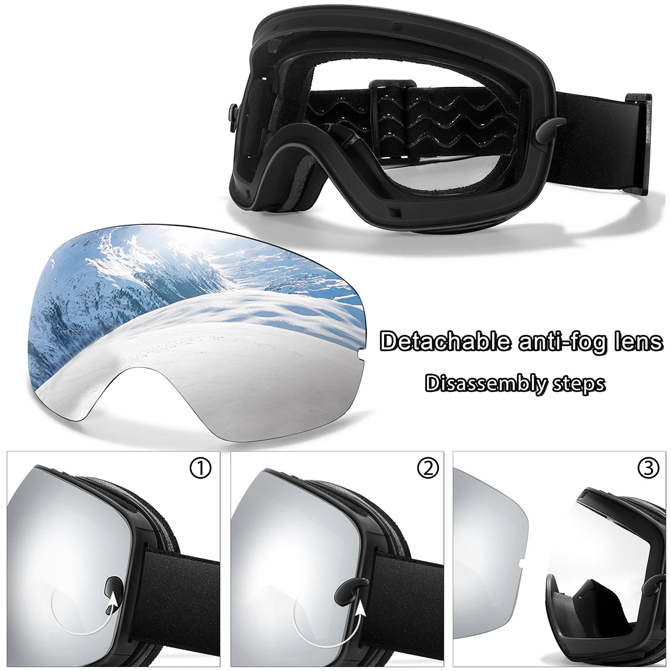 Ultimate Antifog Ski Goggles