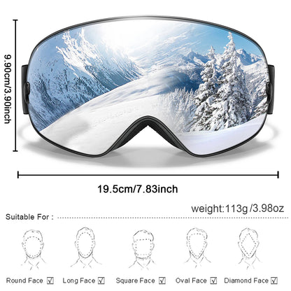 Ultimate Antifog Ski Goggles