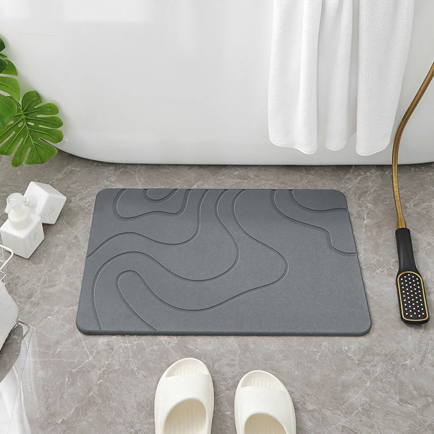 QuickDry Stone Bath Mat