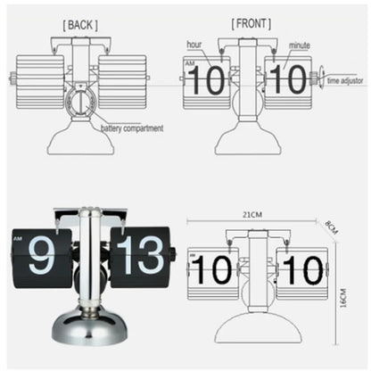 Retro Style Flip Clock Charm