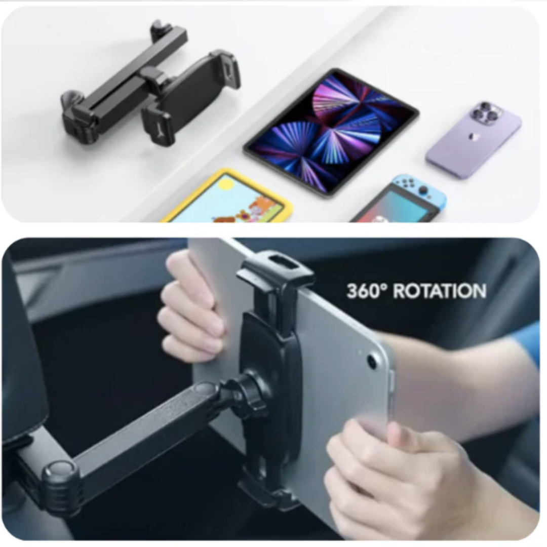 Car 360°Adjustable Tablet & Phone Holder Backseat